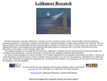 Tablet Screenshot of leithauserresearch.com